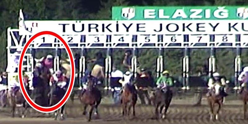 Elazığ Hipodromu’nda start çıkışında can pazarı yaşandı