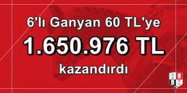Bursa 6’LI GANYAN KAZANDIRMAYA DEVAM EDİYOR…  Bursa’da 6’lı Ganyan’ı 1 kişi bildi 1.650.976 kazandı