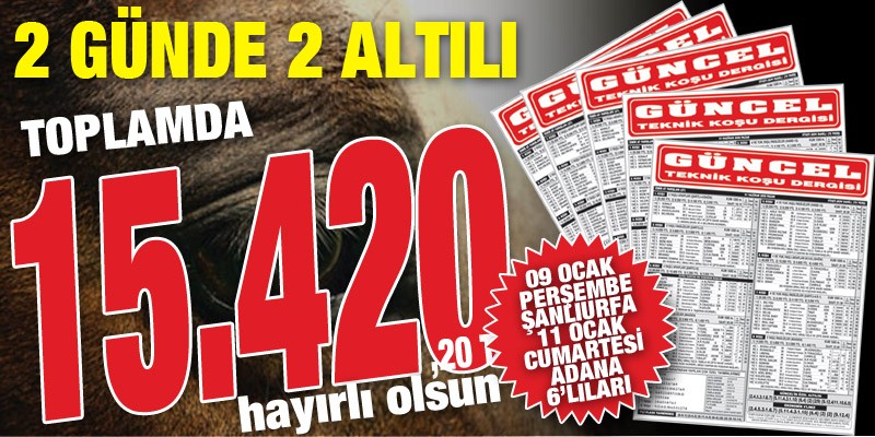Gazeteniz Güncel Otoriteleri Perşembe Urfa 6'lı ganyanından sonra Cumartesi Adana'yı da boş geçmedi