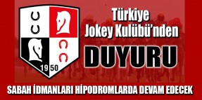 Sabah İdmanları Hipodromlarda Devam Edecek