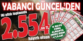 Yabancı Güncel 15 Mayıs Cuma München-Reim yarışlarında iki altılı ganyanı da doğru tahmin ederek 2.554 TL kazandırdı