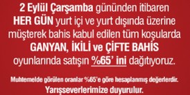 Ganyan, ikili ve çifte bahis oyunlarında fırsat devam ediyor !