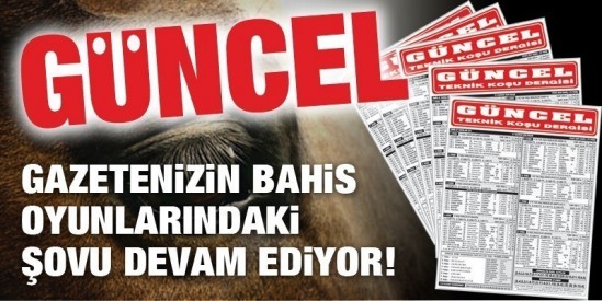 6'lı Ganyan, İkili ve Çifte bahis oyunları GÜNCEL'den sorulur (19.08.2020 - 04.09.2020 tarihleri arası)