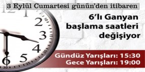 6’lı Ganyan’ın başlama saatleri değişiyor