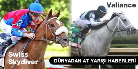Dünyadan at yarışları ile ilgili haberler. G1 Preakness Stakes Galibi Swiss Skydiver, G1 Spinster Stakes Galibi Valiance ve Yabancı yarışlar ile ilgili duyuru