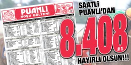 Saatli Puanlı Ekibi'nden 8.408,01 TL'lik 6'lı hayırlı olsun!!!
