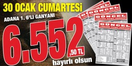 Güncel Ekibi kazandırmaya devam ediyor. Cumartesi Adana 1. 6'lısı 6.552,50 TL Hayırlı olsun.
