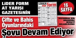 Gazeteniz Lider Form'un bahis oyunlarındaki isabetli tahminleri siz takipçilerini her geçen gün kazandırmaya devam ediyor.