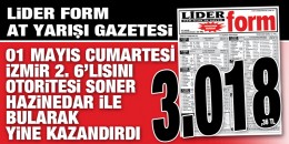 Lider Form Gazeteniz Cumartesi İzmir 2. 6'lı ganyanını doğru tahmin ederez siz takipçilerine 3.018,36 TL kazandırdı