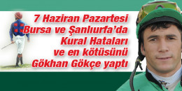7 Haziran  Pazartesi günü Bursa ve Şanlıurfa'da kural hataları ve en kötüsünü Gökhan Gökçe yaptı