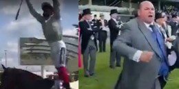 Royal Ascot’ta Frankie Dettori hayranlarının önünde uçan inişini yaptı,  At sahibinin kazanma sevinci