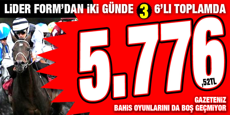 Cuma Bursa’da 1,823,74 TL veren 2. 6’lı dan sonra Cumartesi hem Ankara hem de İzmir’i boş geçmeyerek toplamda 5.776,52 TL kazandırdı. İşte İspatı!!!