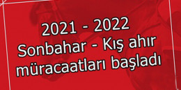 2021 - 2022 Sonbahar – Kış ahır müracaatları başladı