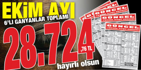 Güncel Ekibi Ekim ayında siz değerli okuyucularına toplamda 28.724,76 TL kazandırdı.