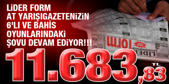 Lider Form Şubat ayında da takipçilerine kazandırmaya devam ediyor. Şuana kadar 6'lı ganyanda toplam kazanç 11.683,83 TL. İşte İspatı!!!