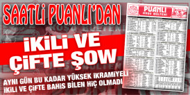 Gazeteniz SAATLI PUANLI'dan takipçilerine 9.217,84 TL