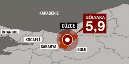 Düzce'de 5,9 büyüklüğünde deprem! İstanbul ve çevresinde de hissedildi